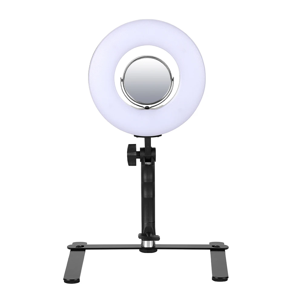

8 Inch 24W 5500K Dimmable Photo Studio Photography Tabletop Makeup Ring Light Phone Video Live Light Lamp