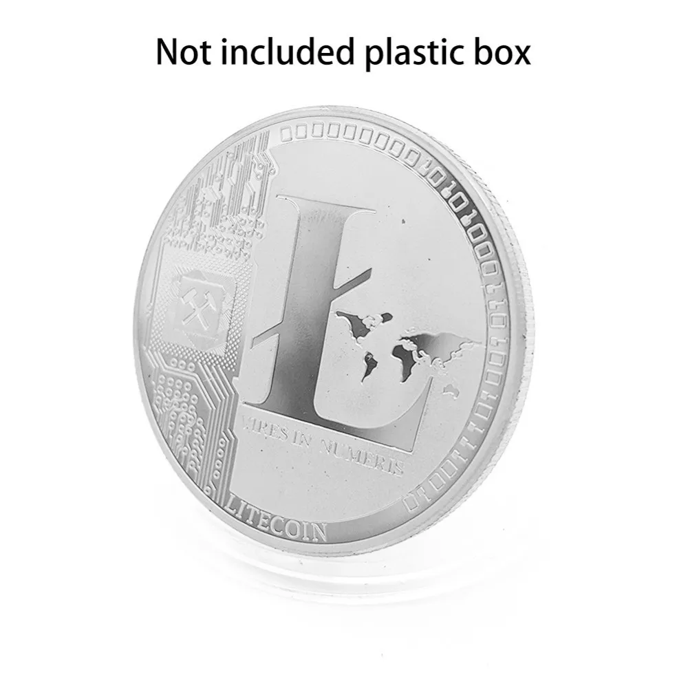 1 Pcs Litecoin Collection Coins Commemorative Coins Bitcoin Currency Physical Litecoin Gift Collection Art Antique Collector