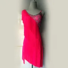 Стиль Костюмы для латиноамериканских танцев сексуальные алмазные кисточкой рукава латинские танцевальные платья для женщин конкурс латиноамериканских танцев платья S-4XL F86