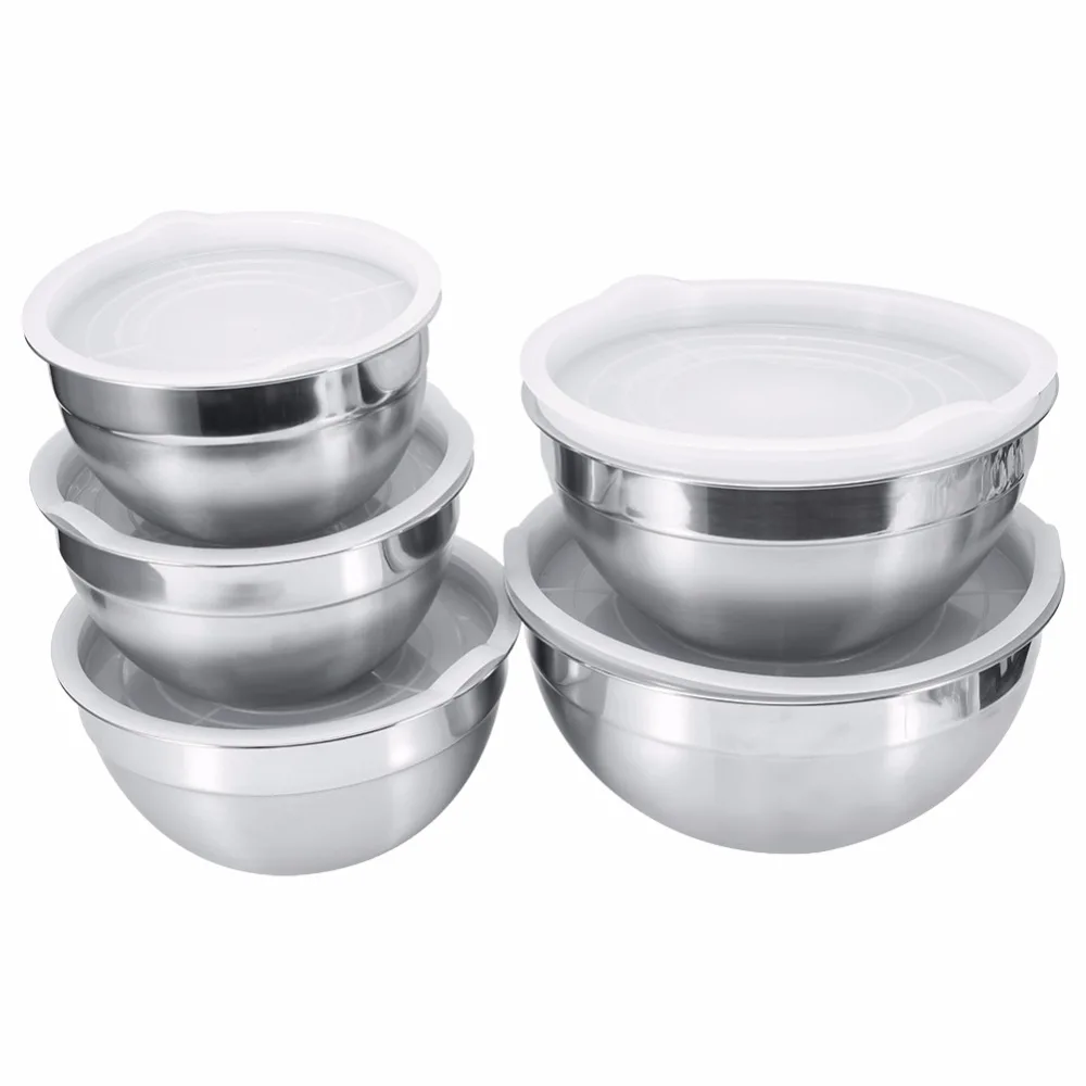 

Stainless Steel Thicker Mixing Bowl Bottom Prevent Splash Egg Beating Pan/Mixing Bowl Sizes Bowls Kitchen Cooking Tools