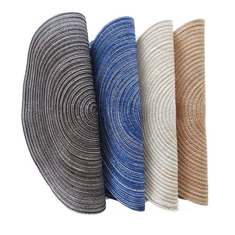 TUUTH Home Placemat 4 Colors Ramie Insulation Pad Round Linen Table Mats Home Decoration Coaster Kitchen Accessories A6