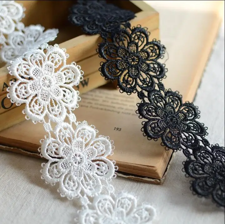 Polyester Sewing Craft Crochet Net Lace Trim 2 Yards 5cm Width
