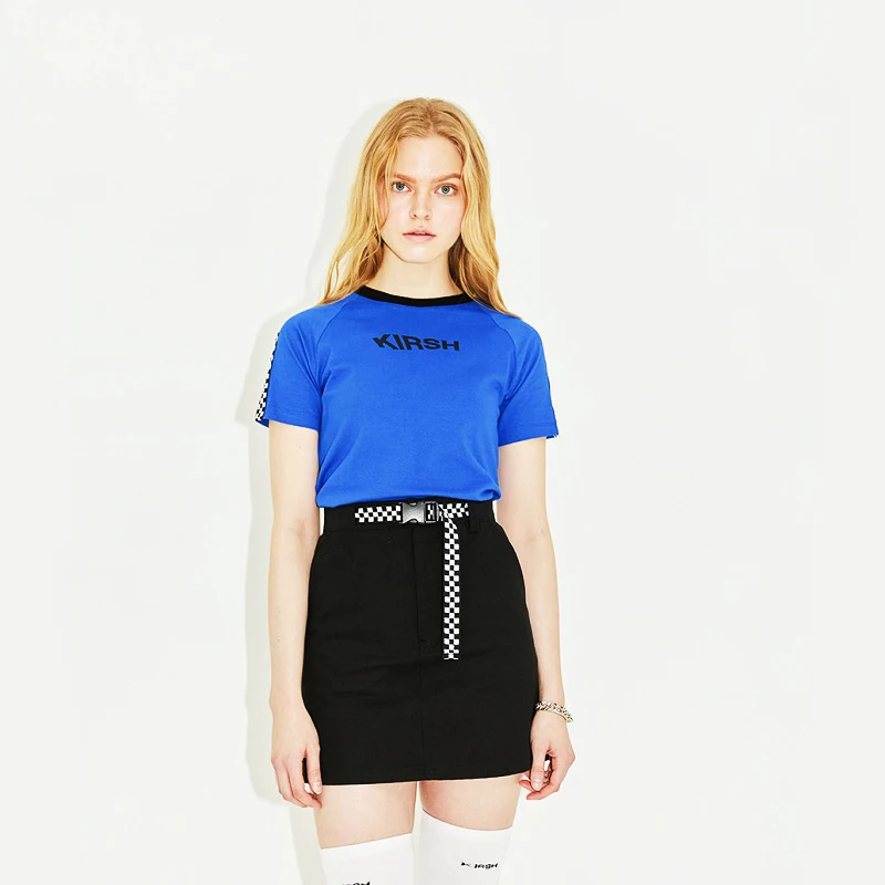 

Summer New High Street Fashion Women Black Midi Skirts Above Knee Short Skirt Denim A-line Sashes High Waist