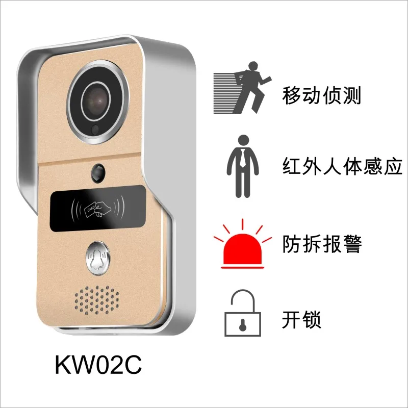 

smart doorbell connects WiFi or network cable, full duplex talk, take photos, take videos, unlock control