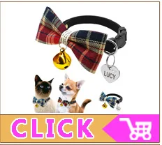 Personalized Cat ID Tag Collar Quick Release Pet Puppy Kitten Collars With Bell Safety Adjustable For Small Dogs Cats Pets Pink