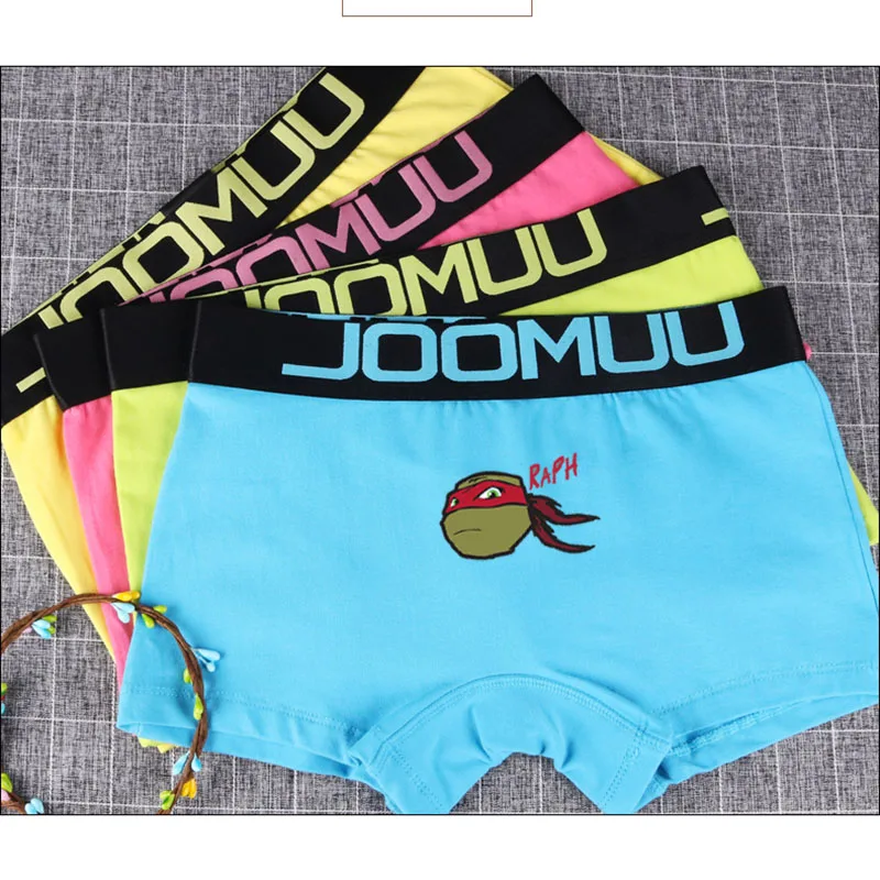 

God turtle printed ladies girls Panties Mid-rise Safety Short Underwear Female boxer Breathable bright waist belt Pants students