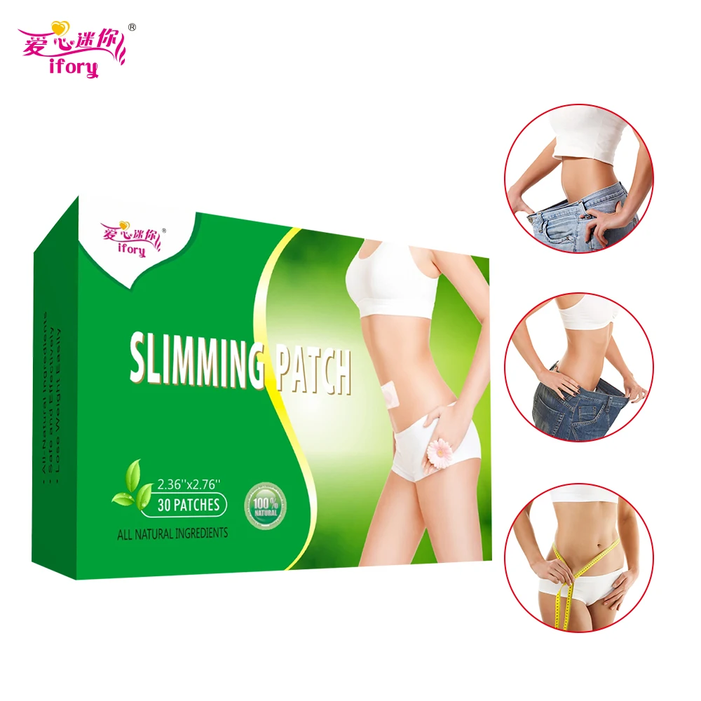 30 Pieces / Box Ifory Health Care Effective Weight Loss Slim Patch Fast Lose Weight Navel Stick Slim Patch Burning Fat Patch