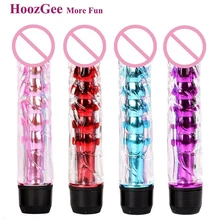 HoozGee 7 Дюйм(ов) Мощные Multi-Speed Моделирование Фаллоимитатор Вибратор Желе Cilt Секс Продукты G Spot Массажер для Взрослых Секс Игрушки для Женщин