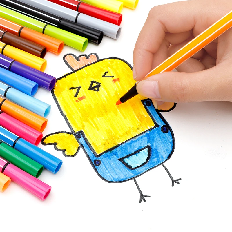  YDNZC 12/18/24/36 Colors Watercolor Pen Brush Art Markers Pen Brush Tip Children's Graffiti Pen Kin - 32982850190