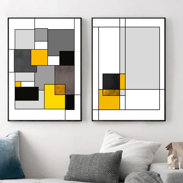 Geometric Square Wall Art Canvas Painting  1