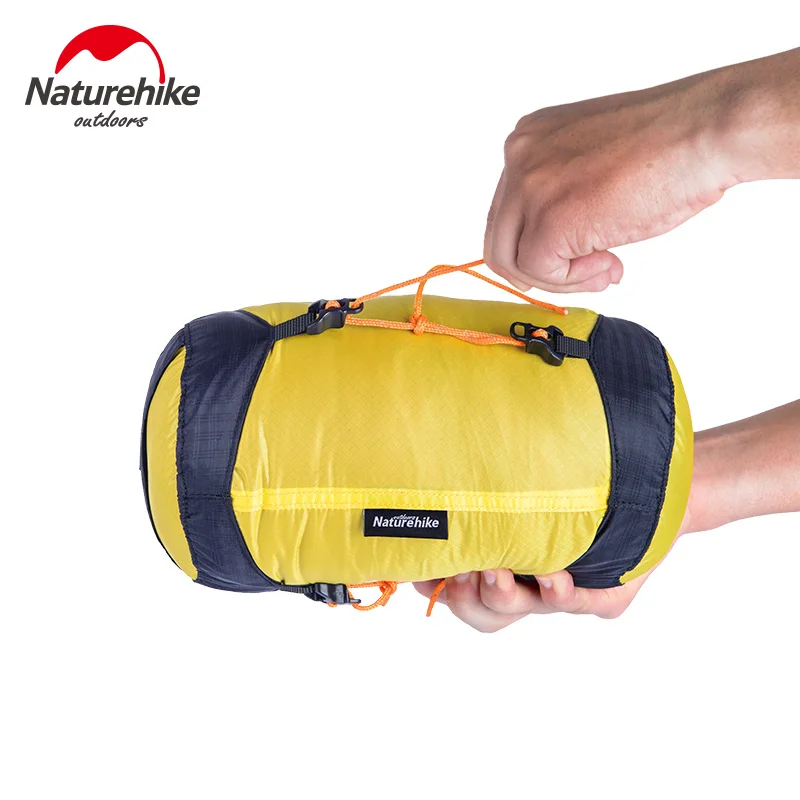 spesifikasi NatureHike Outdoor Camping Pack Kompresi Tas Karung Barang 20D Nylon Silicone Penyimpanan Tahan Air Membawa Tas untuk Kantong Tidur