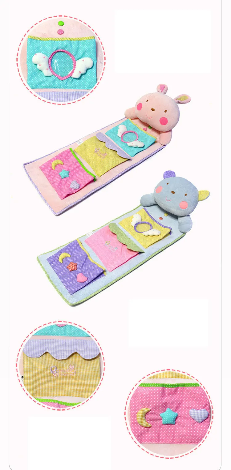Животные Детская кровать бампер висячая сумка для хранения детская кроватка висячая мульти-карман хлопок двойной бампер
