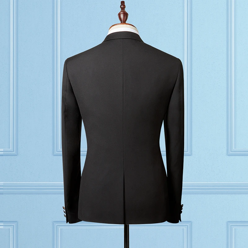Черный формальный костюм куртки Азиатский размер S-5XL Бизнес Свадьба мужской пиджак, жакет 2019 осень новый костюм мужской S пальто