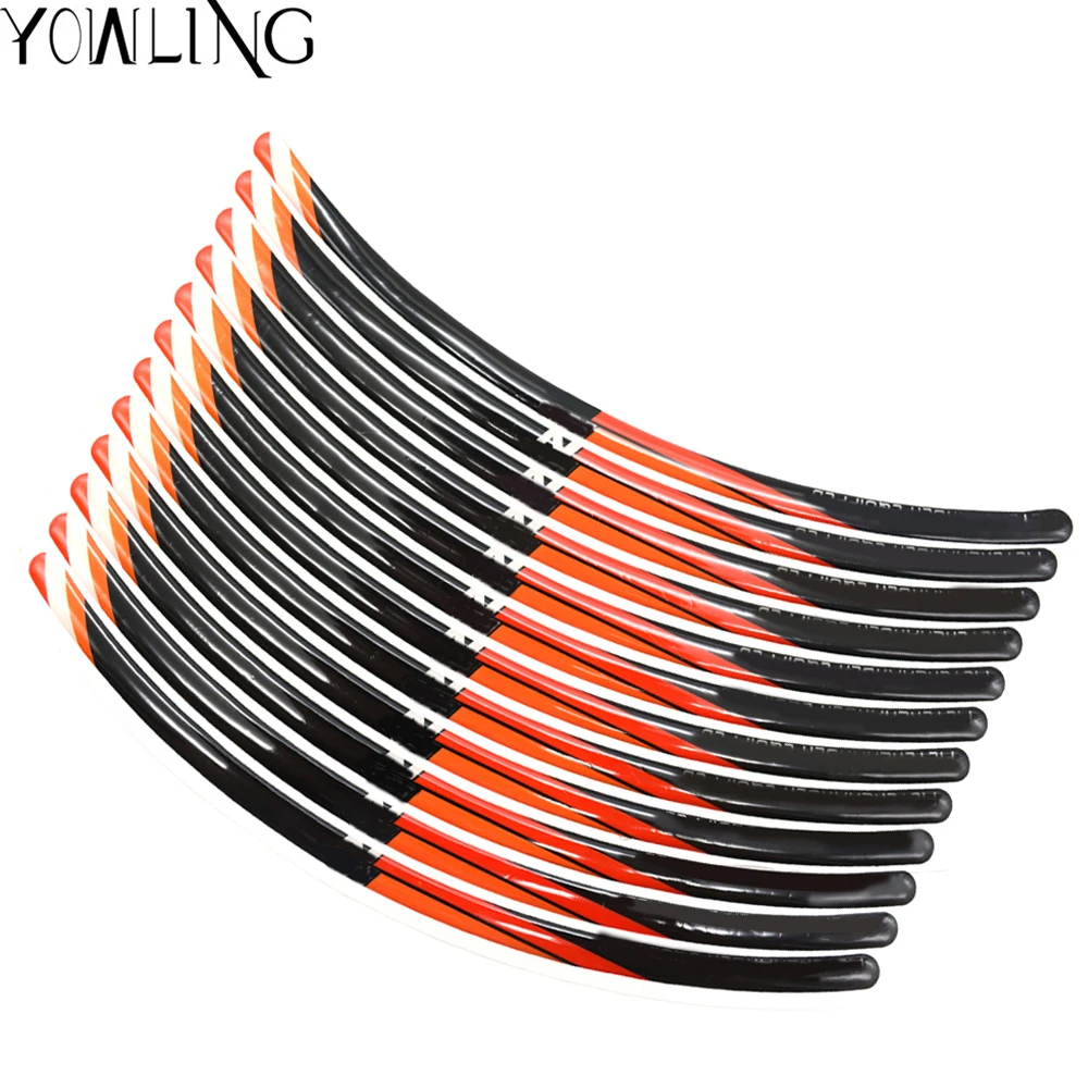 

Motorcycle Wheel Sticker Hub Rim Stripe Reflective Decal Stickers For KTM DUKE 200 125 390 RC duke125 duke200 duke390