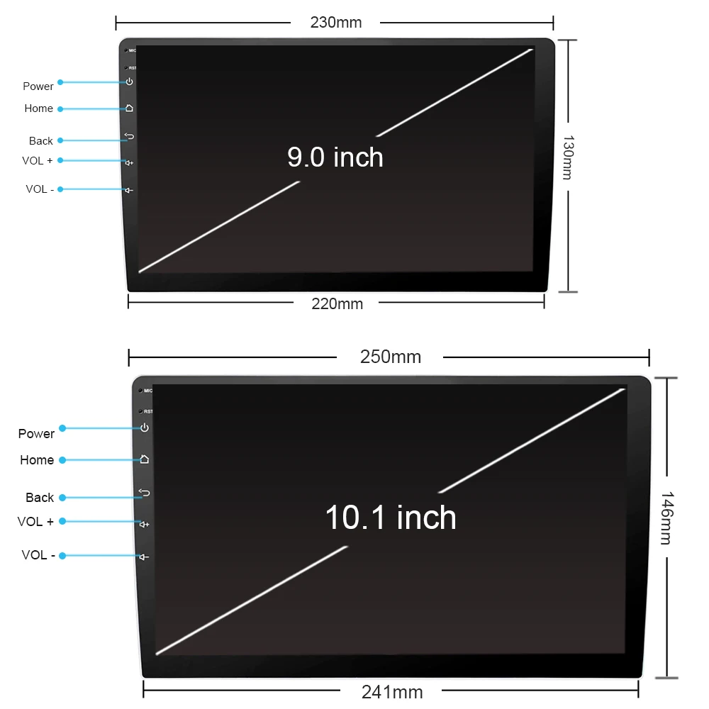 Flash Deal Eunavi 9/10 inch Android 9.0 universal Car Radio Stereo 4G 64G RK3399 2 din android Car DVD Player GPS Navigation WIFI BT Audio 4