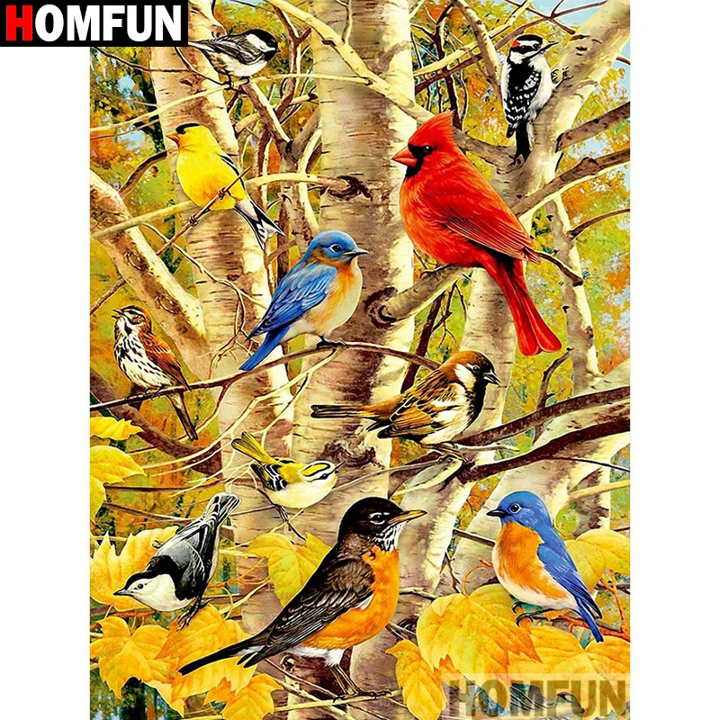 

HOMFUN Full Square/Round Drill 5D DIY Diamond Painting "Animal bird" 3D Diamond Embroidery Cross Stitch Home Decor A21342