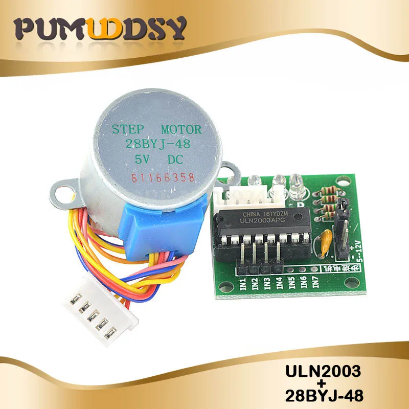 

1pcs 5V 4-Phase Stepper Step Motor + Driver Board ULN2003 with drive Test Module Machinery Board for new
