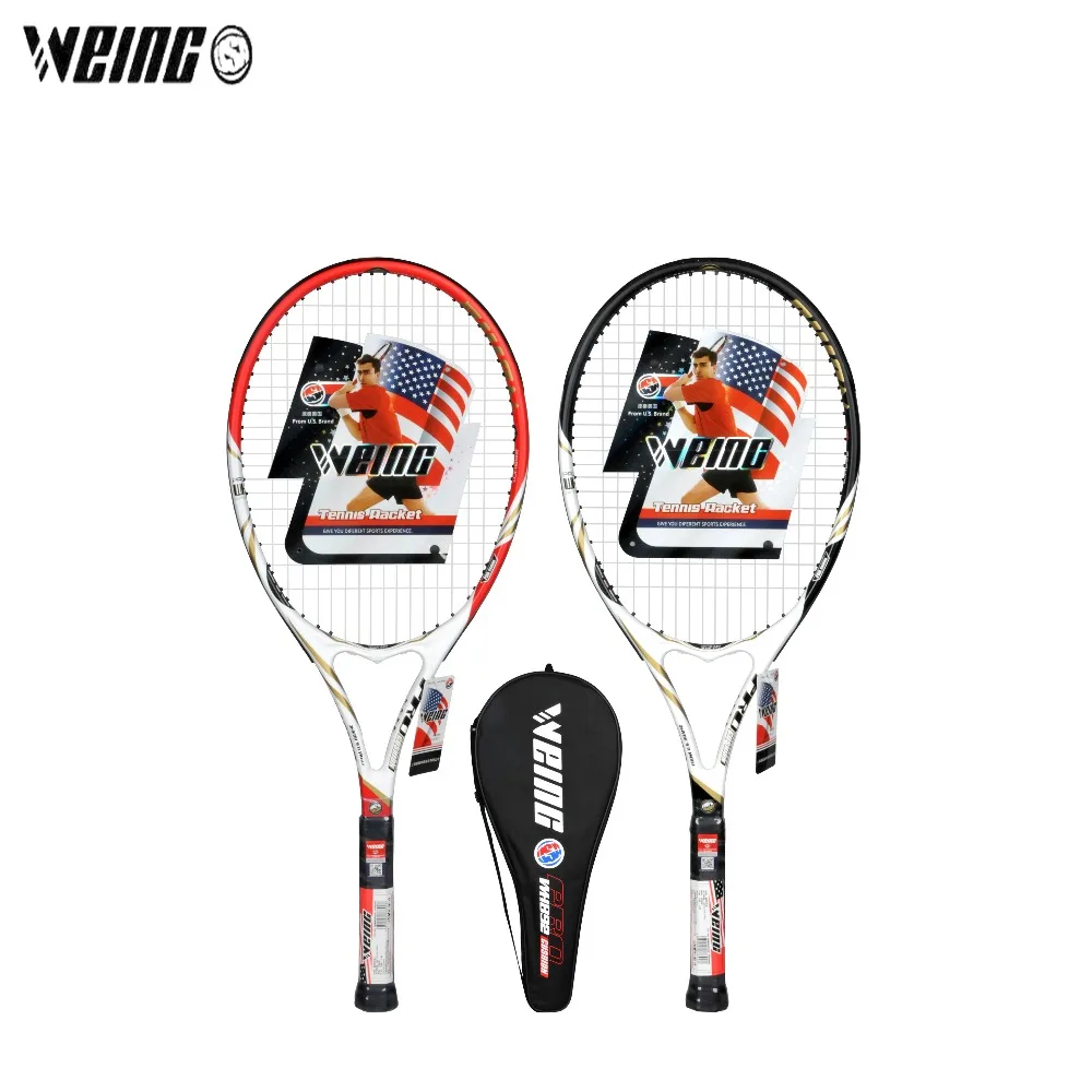 

WEING II Professional Training Indoor outdoor Tennis Racket With handbag Carbon aluminum alloy Top tennis string Foaming handle