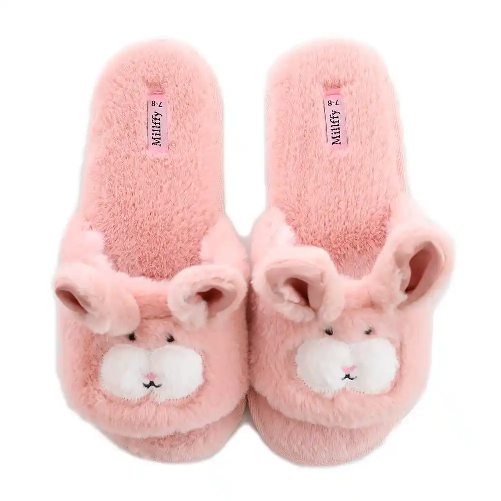 pink fuzzy flip flops