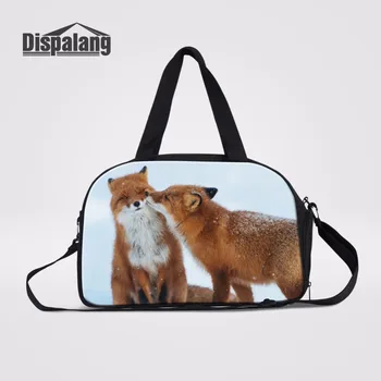 

Dispalang Girls Travel Bag Portable Handbag Fox Prints Weekend Overnight Bag Travel Luggage For Women Foldable Duffle Tote Bags