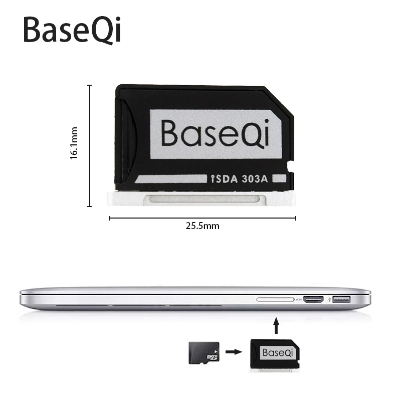 Для Macbook Pro retina 13 ''303A кардридер Baseqi Алюминиевый адаптер для карт MiniDrive