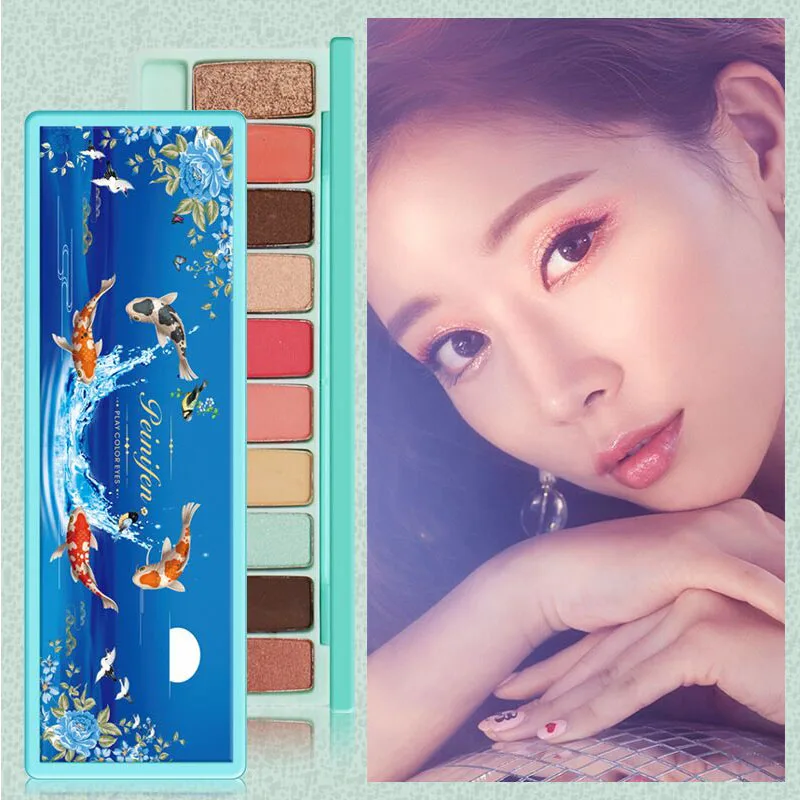 

Ten color eye shadow disc Silty and delicate Lasting waterproof Non halo dyeing Matte light Pearl light Chinese style Eyeshadow