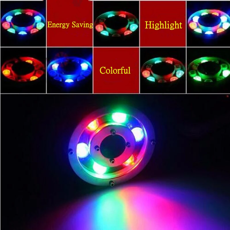 IP68 RGB светодиодная фонтанная лампа для бассейна подводная 12 Вт 15 18 В AC/DC