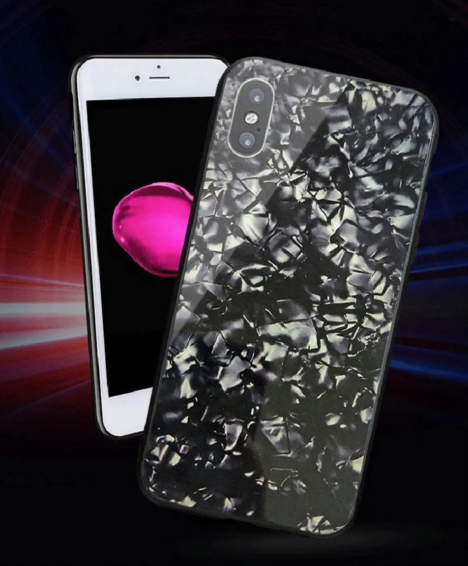 Shell Cases For Iphone X Case Shockproof Hard Patterned Cover Tempered Glass On The For IphoneX Case Apple 10 Coque Luxury (1)