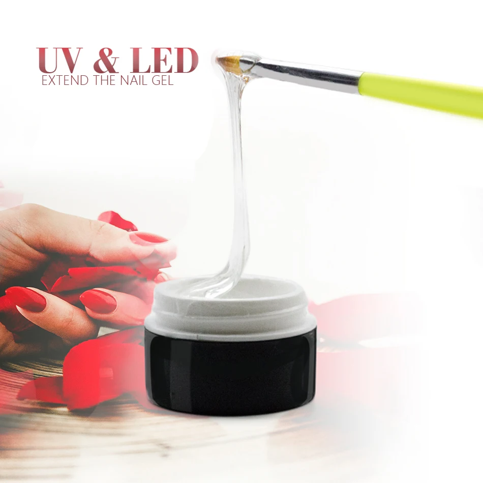 5 Colors UV Builder Gel Soak Off Strong Extension Nail Gel Polish Base Gel Nails Polish UV Gel Nail Art Tools 12ML-GX