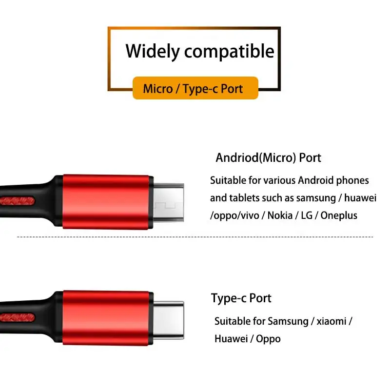 Usb кабель зарядный 3 в 1 с micro usb портом и поддержкой быстрой зарядки|Кабели для