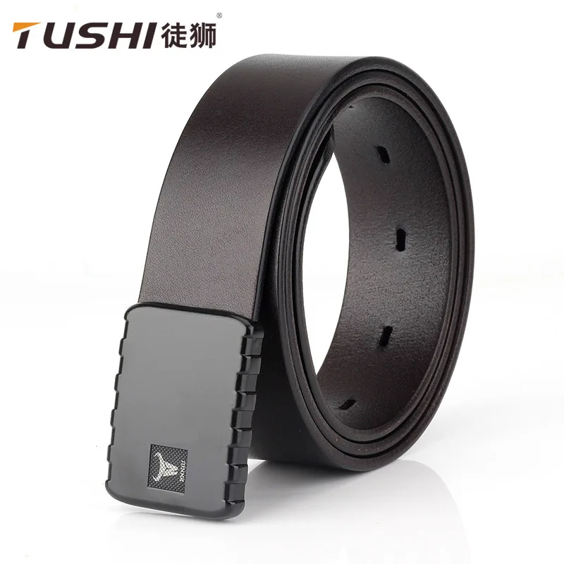 

men genuine cow leather tactics belt quickly unlock zinc alloy double hook buckle outdoor waist strap