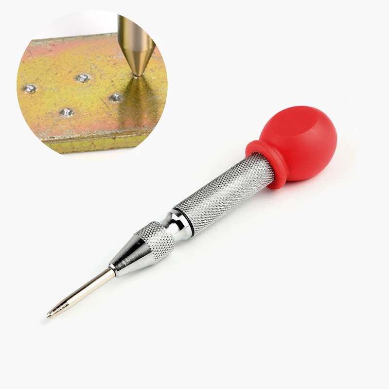 

Automatic Center Punch Spring Loaded Center Punch Drill Bit High Speed Steel Impact Center Punch Silver Marking Hole Tools