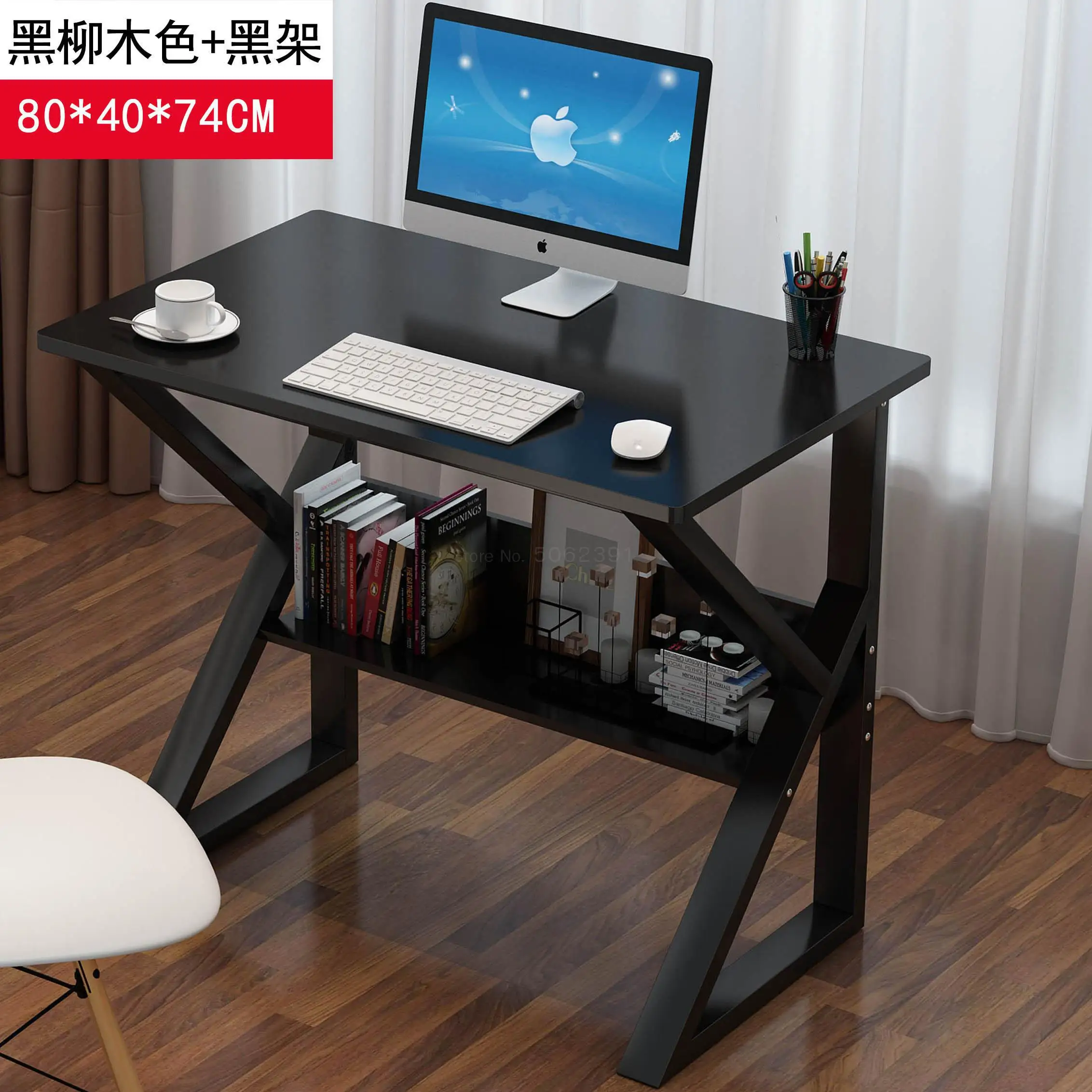 Компьютеризированный настольный, простой и экономичный стол для спальни, простой студенческий стол, экономящий стол - Color: Same as picture 5