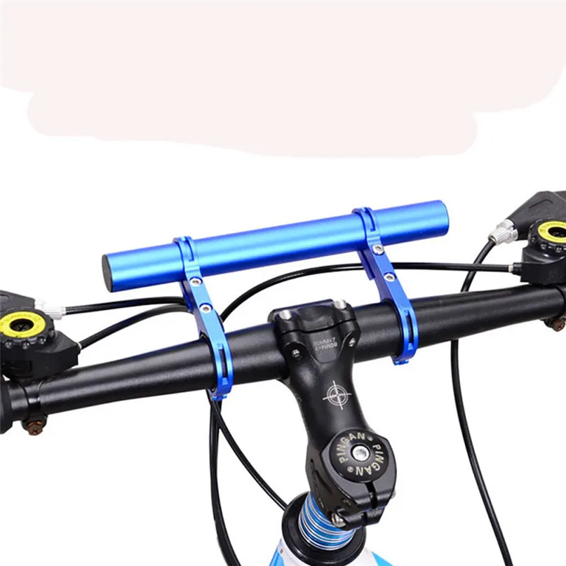 Bike Motorcycle Mini GPS Bracket Double Handlebar Extension Mount Aluminum Extender Holder Set Bicycle Grips Holder #2A24 (2)