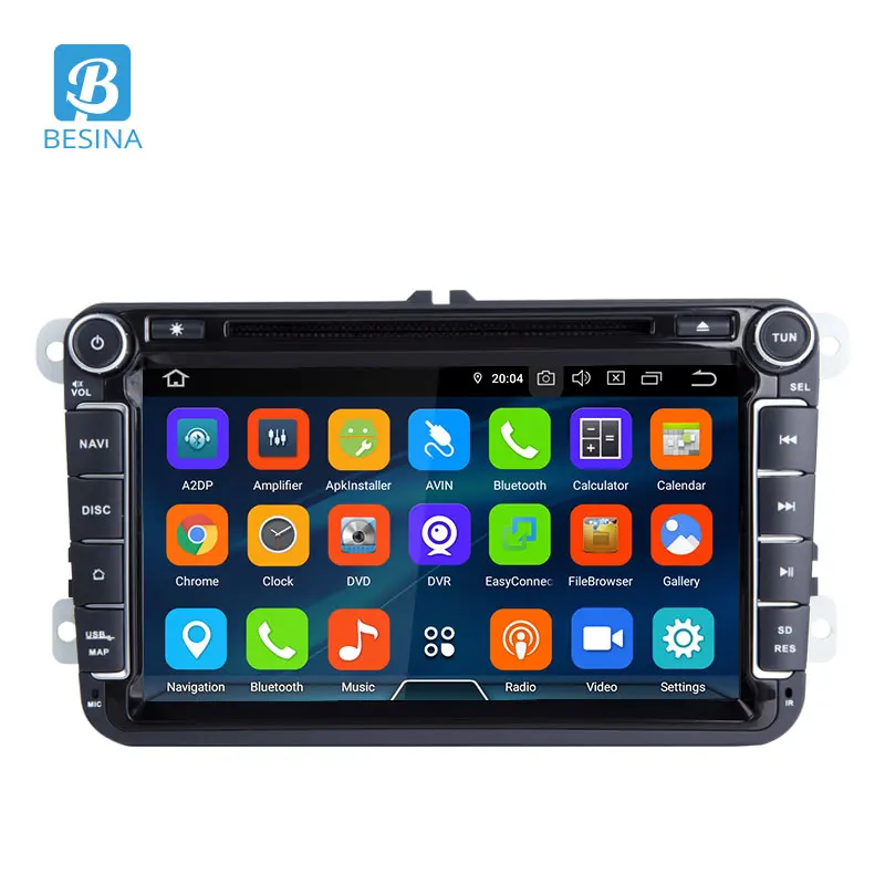 Besina 7 дюймов 2 Din Android 9,0 автомобильный dvd-плеер для Volkswagen VW Passat Polo GOLF для Skoda Seat Leon радио gps-навигатор 4G мультимедиа