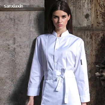 

Chef Restaurant Uniform Shirt Short Sleeve Chef Uniform Cook Costumes Dining Hall Restaurant Breathable Food Service Women Tops