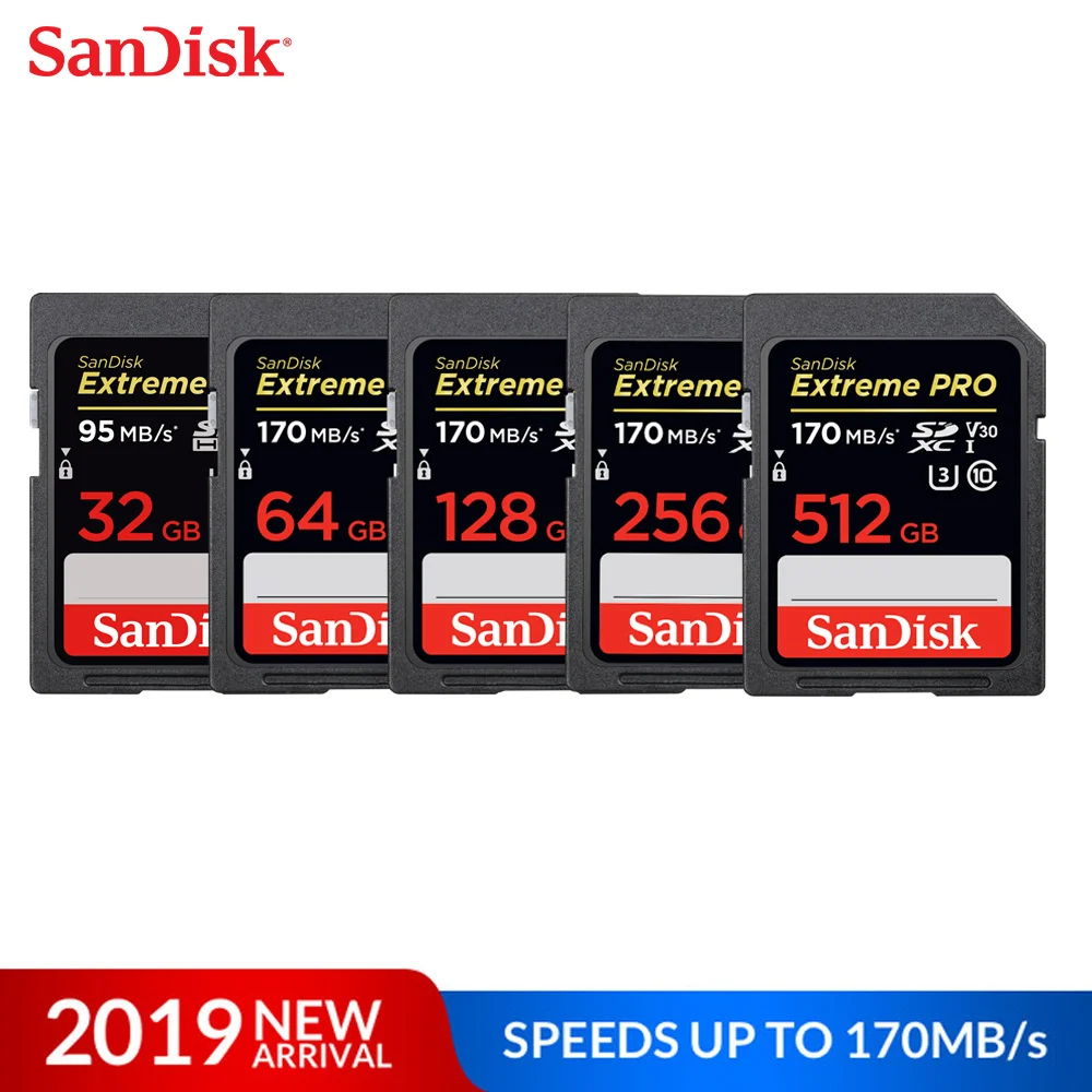 Карта памяти SanDisk Extreme Pro SDHC/SDXC SD карты 32 ГБ, 64 ГБ и 128 ГБ 256 GB C10 U3 V30 UHS-I картао де карты памяти карты для Камера