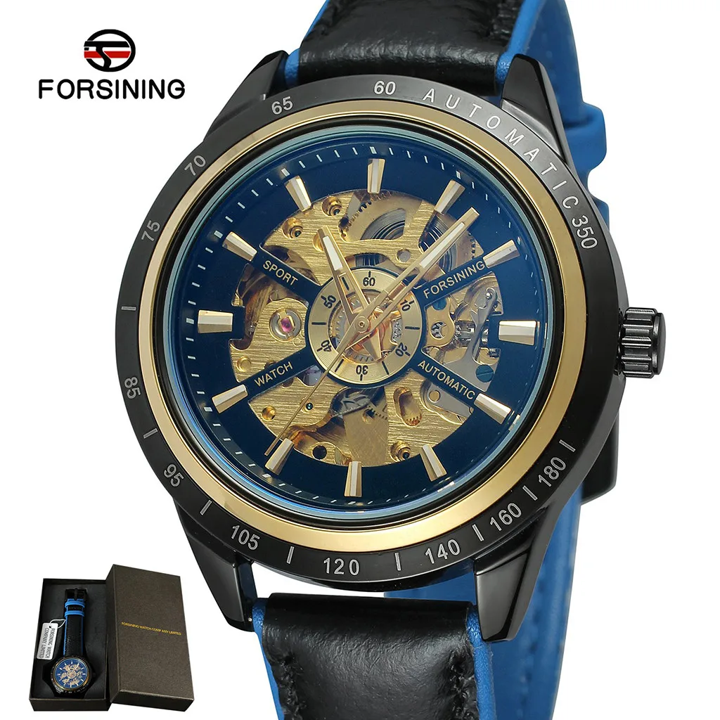 

Zegarek Bayan Kol Saati Para Motorcycle Design Transparent Black Belt Waterproof Men's Automatic Watch Quartz Orologio Uomo