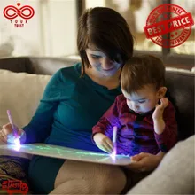 Рисование с светильник-забавная и развивающая игрушка ручная краска ed ночной Светильник лак цвет краски Рисование игрушки Новинка интересные игрушки