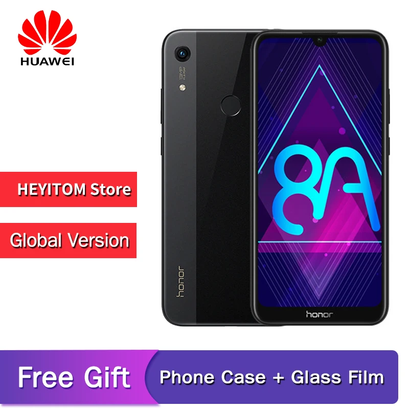 

Original global version optional Honor 8A 6.09 "MT6765 Octa Core Android 9 facial care ID 3020mAh 3 card slot 4g smartphone