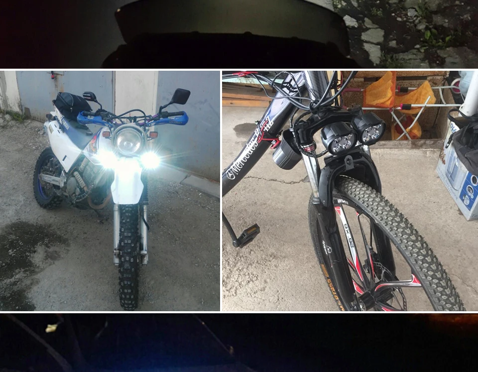 VooVoo LED 10W 1200LM Motorcycle Headlight Lamp 6 Led Moto Light Assembly Scooters Spot Light 6000k White DC 9-85V Super Bright_01 (8)