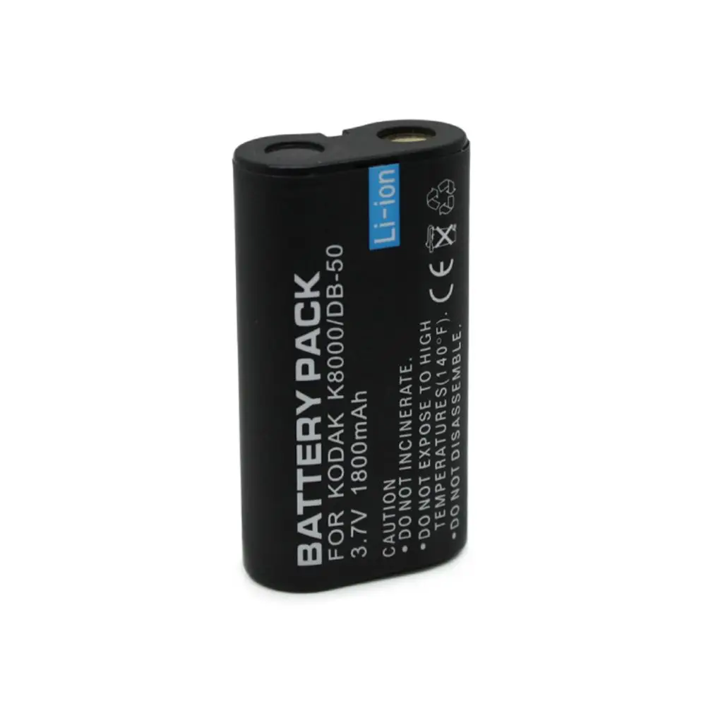 Аккумулятор WHCYonline для камеры Kodak Easyshare ZxD Z612 Z712 Z812 Z1085 Z1015 Z1012 Z1485 1800 мА · ч KLIC8000 DB50 с