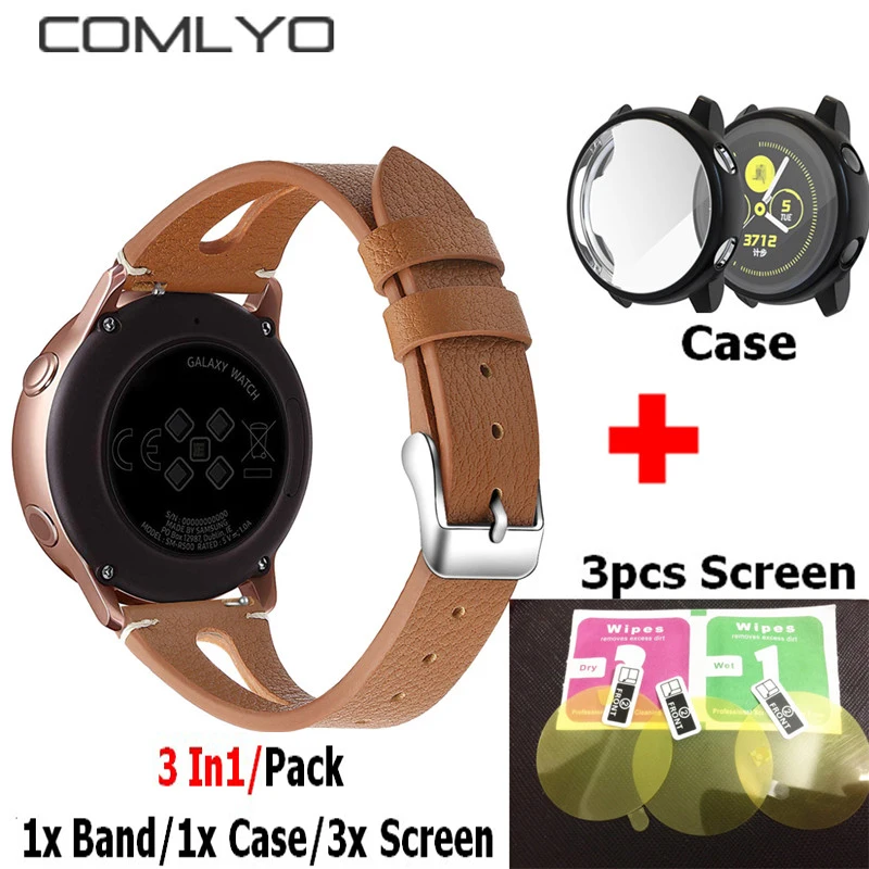 3 In1 Экран Защитная пленка для samsung Galaxy Watch active ремешок чехол запястье для Galaxy часы active Smart Band