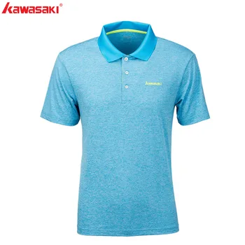 

KAWASAKI Brand Men T-Shirts Short Sleeve Quick Dry 93%+7%Spandex Polyester Table Tennis T Shirt Sports Clothing ST-S1117