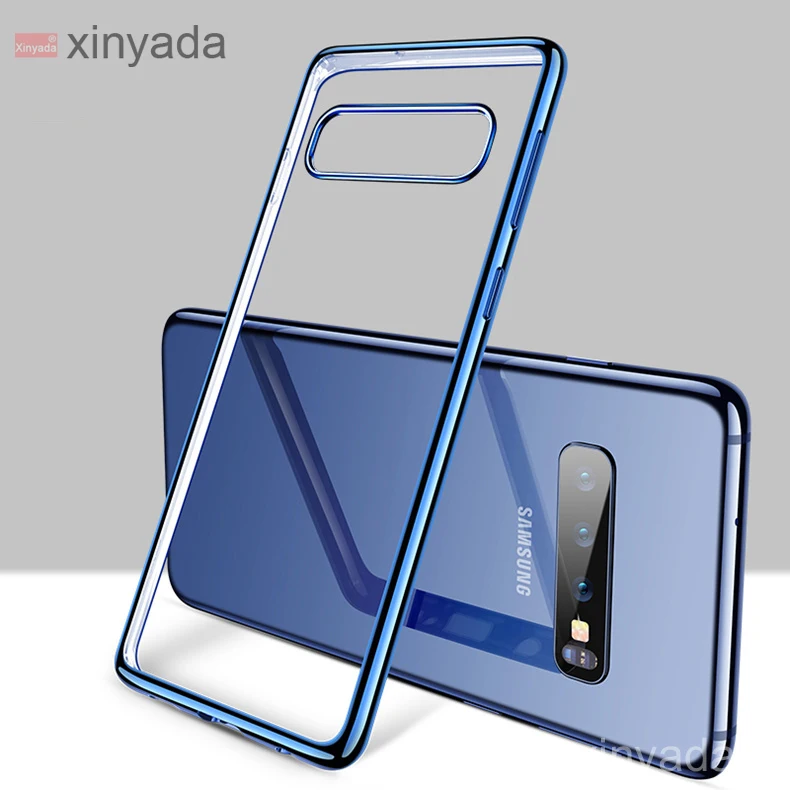 

For Samsung Galaxy S10 Plus S10e S10 5G Lite Case 3D Laser Plating Bright Soft Clear Phone Cover Silicone TPU Bumper Case