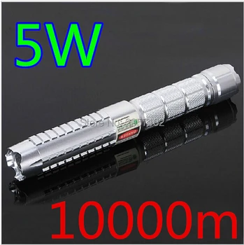 

AAA 100000m 532nm Powerful Green Laser Pointers 100W Flashlight Light Burning Beam Match Burn Cigarettes+5 Lazer Heads Hunting