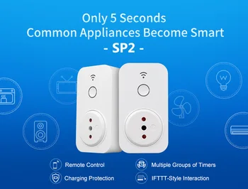 

Type L Wi-Fi Smart Timer Plug 2 Packs, BroadLink Wireless Socket Outlet Compatible with Alexa and Google Home