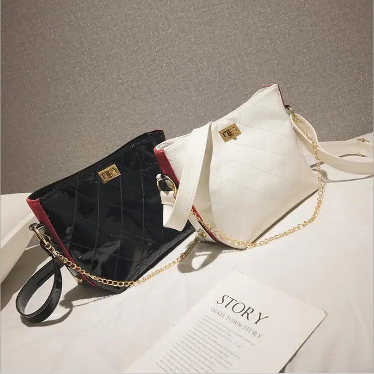 

Shoulder bag for Female Black Mini Women bag Casual Bucket Crossbody Lattice Pattern bag carteras mujer de hombro y bolsos bags