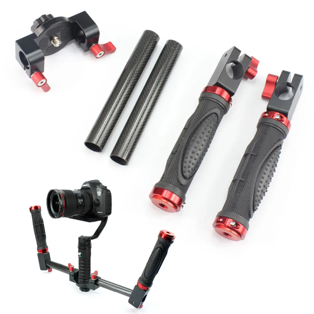 

Carbon Fiber Dual Handle HandHeld Kit for DSLR Micro-Single Camera Mount Beholder DS1 MS1 SMG EVO Stabilizer F17803