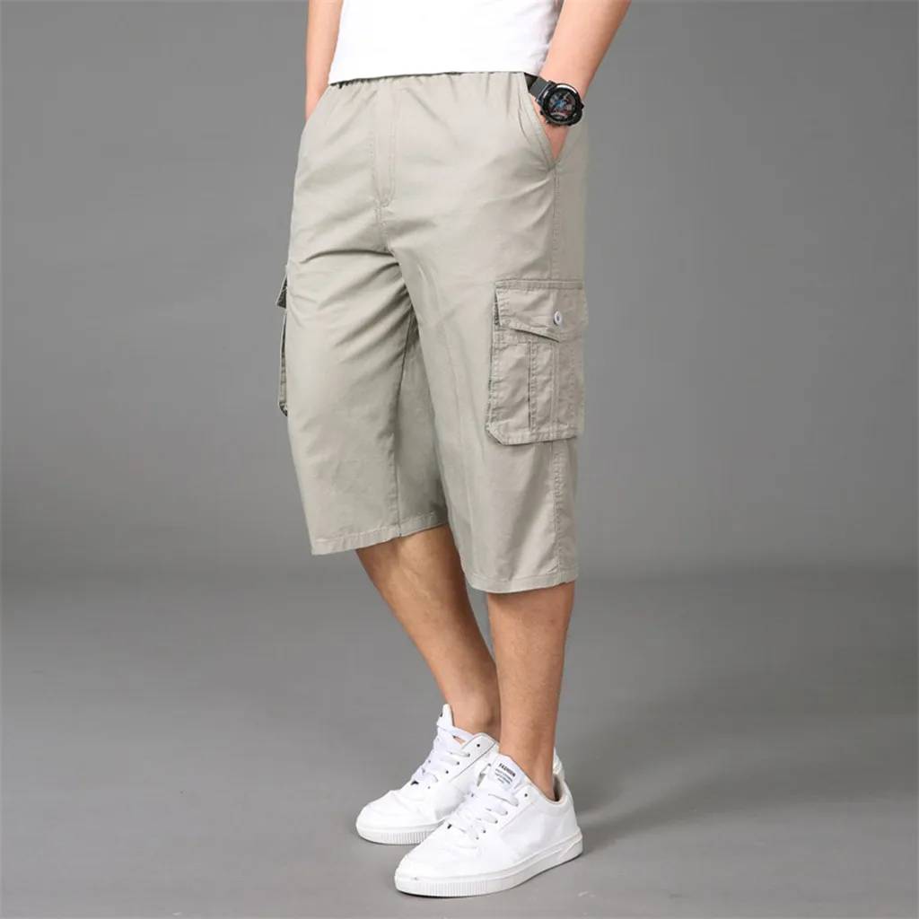 Мужские шорты-карго в стиле милитари, новинка, армейские камуфляжные шорты, мужские хлопковые Свободные повседневные шорты для работы, большие размеры 3,22